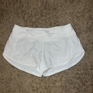 White Speed Up Low-Rise Lined Short 2.5” - Size 4